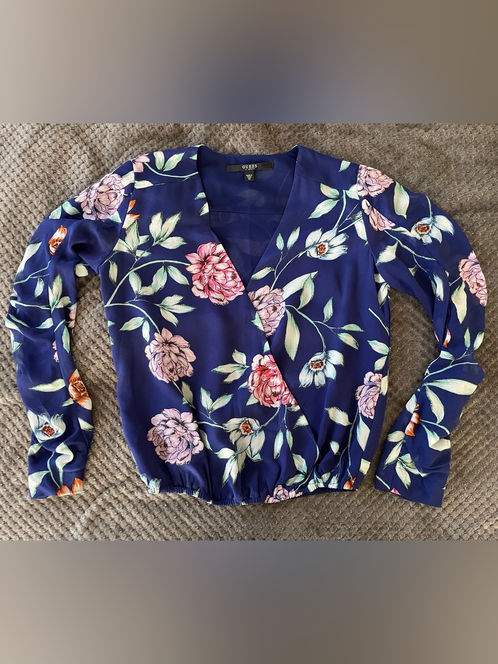 GUESS Floral Long Sleeve Blouse